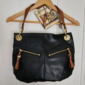 NWT Black and Tan B. Makowsky Handbag